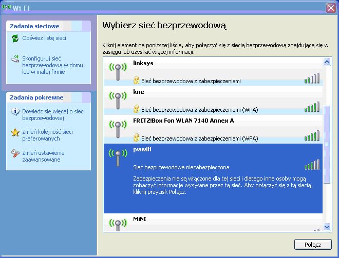 1 wybierz siec