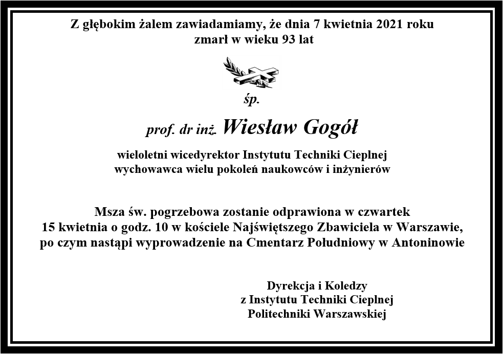 nekrolog Wiesław Gogół