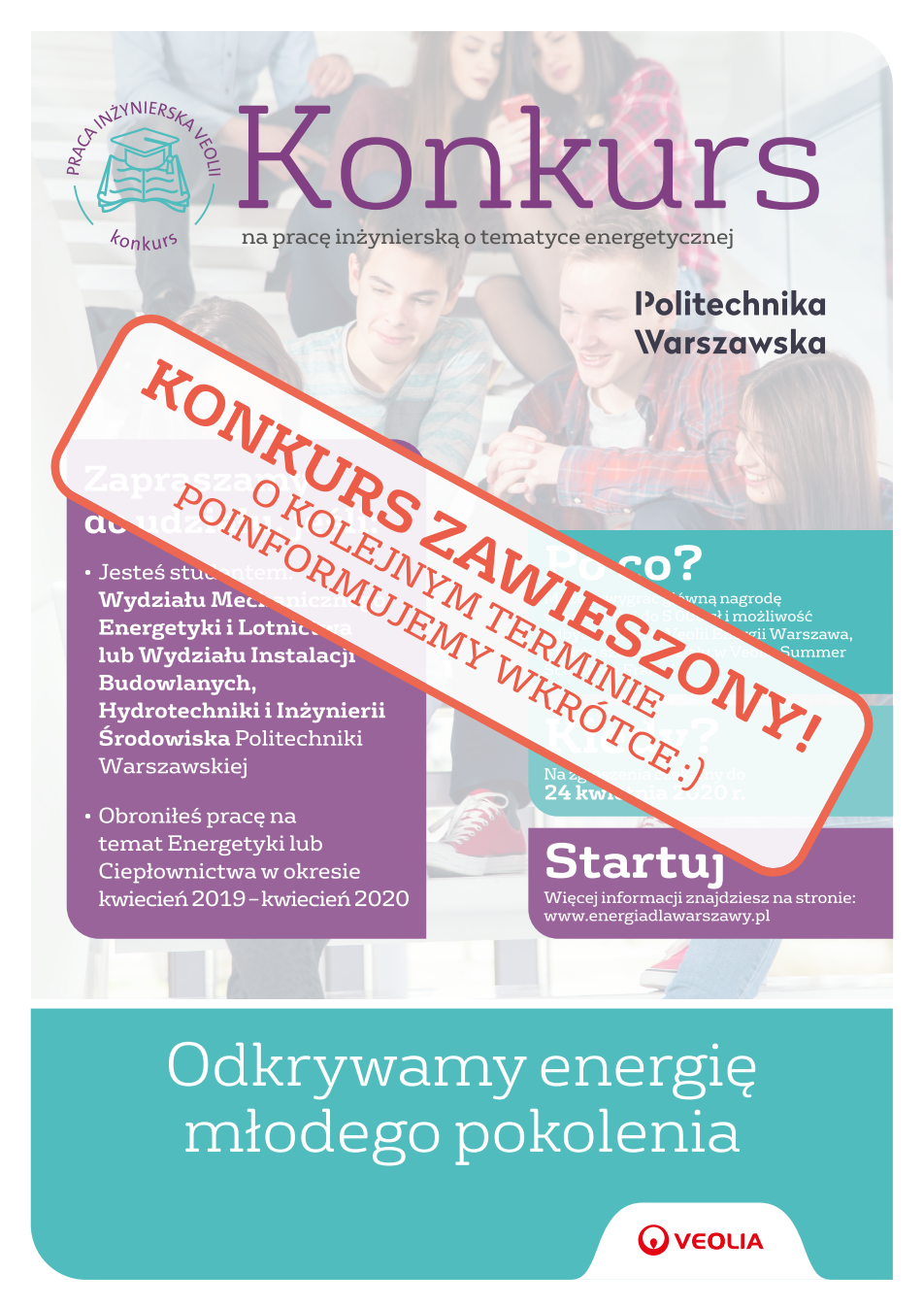 plakat praca inżynierska 2020 waw odwolany